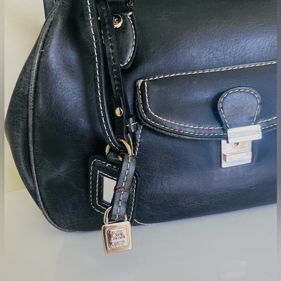 Y2K Liz Claiborne Vintage Leather Kisslock closure Womens Handbag / Shoulderbag - Picture 3 of 11